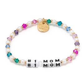 Little Words Project Number 1 Mom Bracelet, The Original Word Bracelet, Made with Colorful Beads and Plated Brass Hardware, Handcrafted Design & Positive Message, Size ML