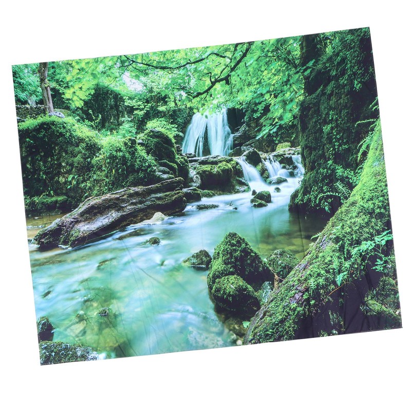 Forest Stream Scenery Tapestry Background Wall Hanging Decorative Blanket for