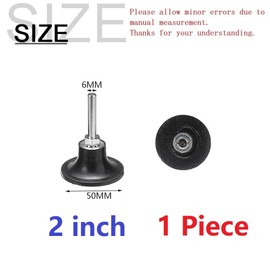 MiJunHD 2inch Roll Lock Disc Pad Holder, 6mm Mandrel Quick Change Sanding Discs Backer Grinding Backing Pad for Die Grinder Rotary Tool (1 Piece）