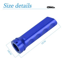 JNNJ Car Aluminium Handbrake Cover, Universal Automotive Handbrake Sleeve, Handbrake Protection, Modification Accessories for Most Vehicles, SUVs, Trucks (Blue)