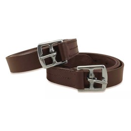 Avon Equine Black & Brown Leather Stirrups (116.8 cm to 142.2 cm) (56 inch, Dark Brown)