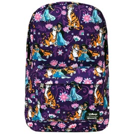 Loungefly Disney's Aladdin- Jasmine and Rajah Print Backpack Standard