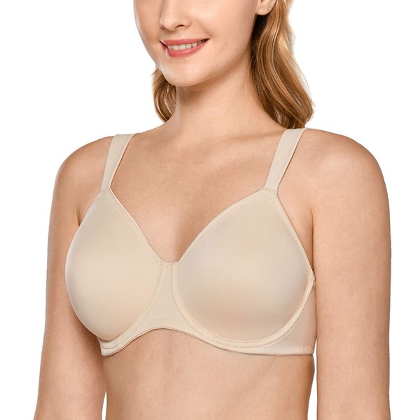 DELIMIRA Women's Full Coverage Minimizer Underwire Plus Size Non Padded