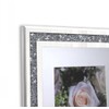 Crushed Diamond Wedding Mirror Photo Frame, Crystal Silver Glass Picture