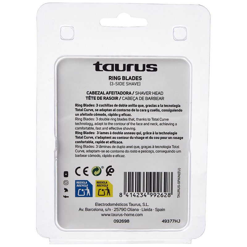 Taurus Ring Blades 3 Side Shave Double Ring Blades