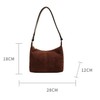 Suede Tote Bag Stylish Handbag Chic Small Crossbody Fall Purse