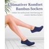 Fiera Besa Sneaker Socks Bamboo Socks 5 Pairs, navy, 43
