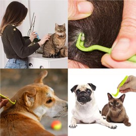 Tick Remover Set for Dogs and Cats, Tick Tweezers 6 in 1 Set, for Dogs, Cats, Children, Tick Card, Simple and Safe Tick Remover for Pets and People