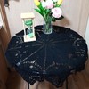 BIBITIME Lace Placemats Round Handmade Crochet Flower Doily Table Mat