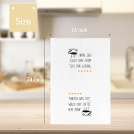 Joyriza Funny Kitchen Towels, Bar Decor Dish Towels, Waffle Hand Towel Gifts for Coffee Lovers Women Friends, 16x24 Inch