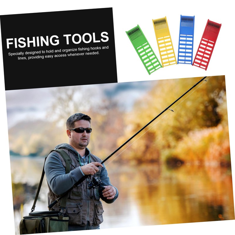 BIUDECO 4pcs Fishing Hook Holder Organizer Compact Tackle Organizer Case