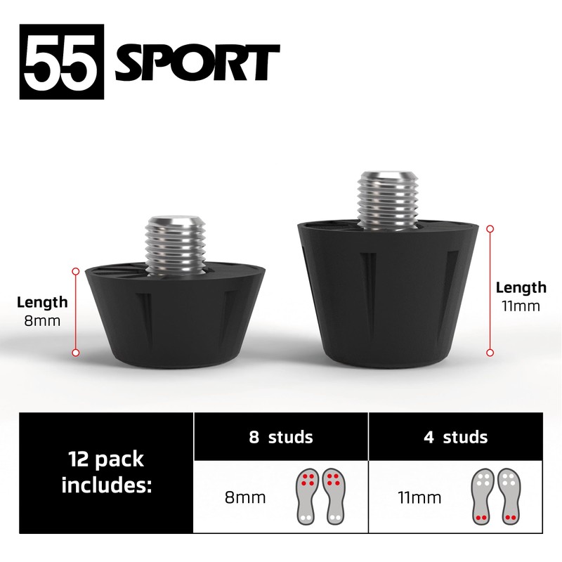 55 Sport X-Type Orbit Lightweight Nylon Replacement Football Studs -