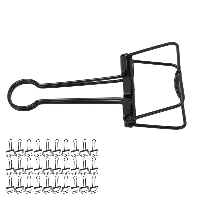 30Pcs Wire Binder Clips 2 Inch Hollow Out Strong Clamping