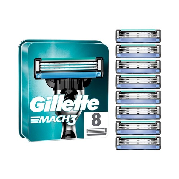Gillette Mach 3 Cartridges 6 Pack, 8 Cartridges | x6 Pack