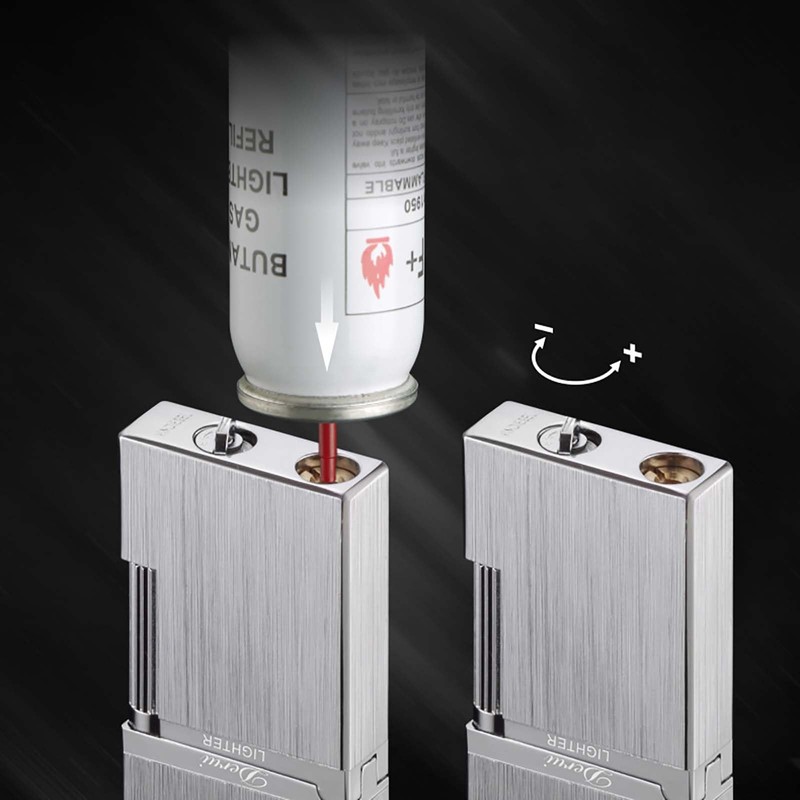 SNYYIAI Classic Lighter, Butane Brushed Metal Lighter, Side Slide Lgnition