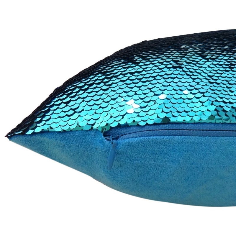 San Tungus 16"x16" Teal and Lotus Pink Reversible Sequins Mermaid