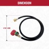 Firedisc 4 Ft. Conversion Lp Adaptor Hose With Gauginator