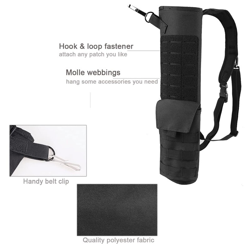 KRATARC Archery Lightweight Back Arrow Quiver Dual Use Foldable Compact