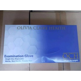 Olivia Claire Health (OCH) 1000 Gloves/case - Nitrile Exam Gloves - (size - Medium)