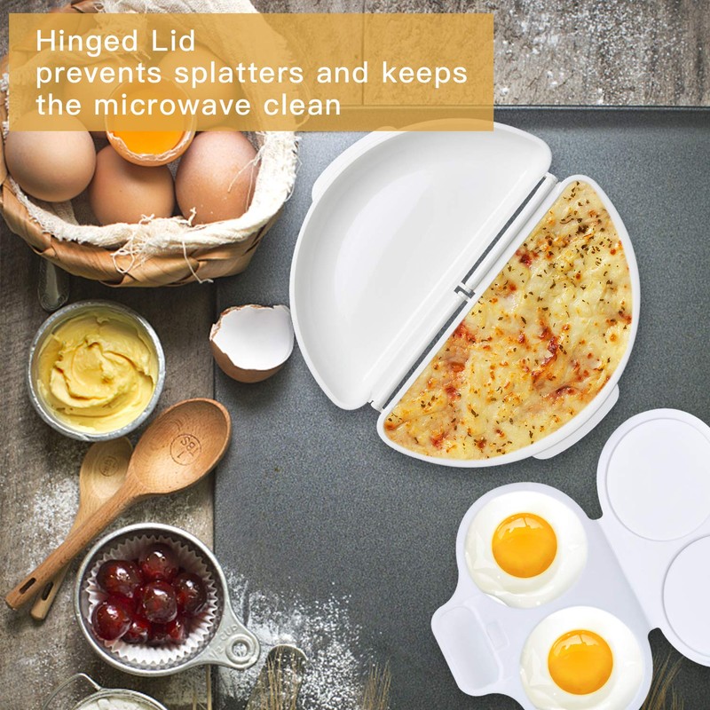 Easy Egg Breakfast Set Akamino Microwave Omelet Pan and Egg