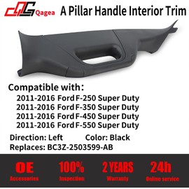 Qagea A-Pillar Grab Handle Interior Trim Driver Left Side Replacement for 2011-2016 Ford F250 F350 F450 F550 Super Duty Replace BC3Z-2503599-AB BC3Z2503599AB