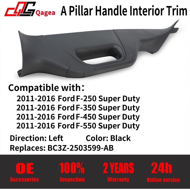 Qagea A-Pillar Grab Handle Interior Trim Driver Left Side Replacement
