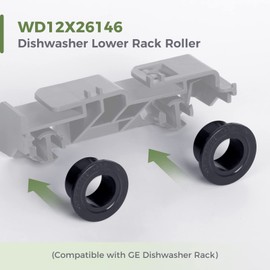 Upgraded 8-Pack WD12X26146 Dishwasher Wheels Lower Rack Compatible with GE, Lower Dishrack Roller WD12X10435 265D1512P002 AP6989036 4959000 PS16217024