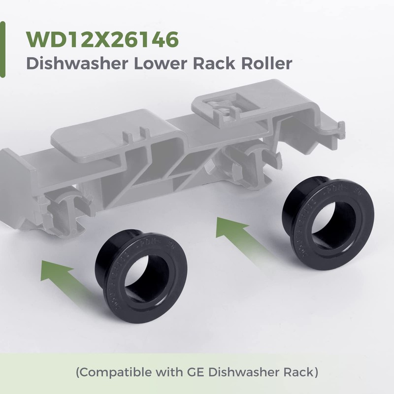Upgraded 8-Pack WD12X26146 Dishwasher Wheels Lower Rack Compatible with GE,