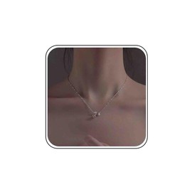 Cimenexe Bohemian Crystal Rose Choker Necklace Gold Rose Pendant Necklace Small CZ Rose Flowers Necklace Rhinestone Rose Chain Collar Necklace Jewellery for Women, Zinc, No Gemstone