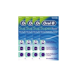 4 x Superfloss with Mint Dental Floss 50 Threads.
