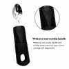 3Pcs Black Disability Aids Cutlery Sets, Extra Wide Handles Easy