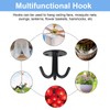 HFDONGL Ceiling Hooks, Stainless Steel Coat Hooks, Screw Hooks, Black