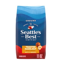 Seattle's Best Coffee Toasted Hazelnut Flavored Medium Roast Ground Coffee | 12 Ounce Bag
