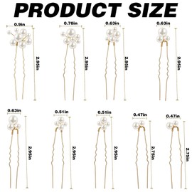 9Pcs Pearl Wedding Hairpin, Exquisite Wedding Accessories, Beautiful Pearl Hair Pins Decorations for Women, Bridal Hair Pins Decor Suitable for Brides Bridesmaids Hosts