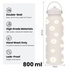 AuraFusion Tumbler Cup - 800 ml, Daisy Pattern, Double Wall