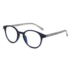 Calabria L 15557 Panthos Eyeglasses Frame Crystal Navy Blue Pink Women Clear Demo Lenses Eye Glasses Trendy No Magnification