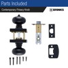 BRINKS – Contemporary Privacy Locking Interior Ball Door Knob, Matte