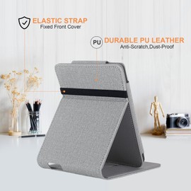 Vakarey Case for Kobo Clara Colour/Clara BW/Clara 2E, Sleep Case for Tolino Shine Color/Shine 4/Shine 5 Case with Hand Strap, Grey