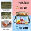Ruthfot Double-Layer Insulated Cooler Foldable Lunch Box, Leakproof Cooler Bag