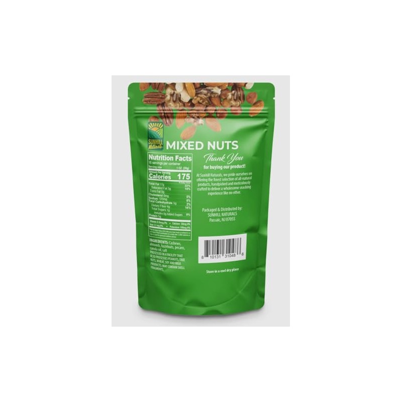 Sunhill Naturals Deluxe Mixed Nuts | Dry Roasted & Salted