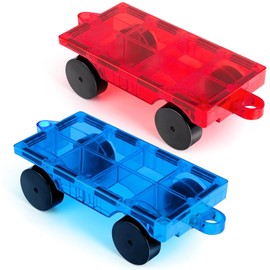 anyìshwu Magnetic Building Blocks Expansion Car - 2 Pieces Magnetic Tiles Car Set Baby Toy, Magnetic Bricks Truck Sensory Toys, Toy for 3 4 5 6 7 8+ Years Old Girls