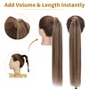 SEGO Ponytail Hair Piece, Extension Clip in Real Remy Hair