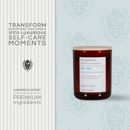 Pecksniff's De-tox Luxury Scented Candle | 1 Wick, 100 g/3.5 oz