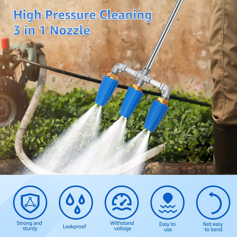 Triple Nozzle Pressure Washer 4000 PSI 3 in 1 Pressure