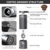 Bincoo Foldable Manual Coffee Grinder with External Adjustable Setting,Coffee Bean