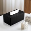 KINGFOM Tissue Box Cover, PU Leather Tissue Box Holder for