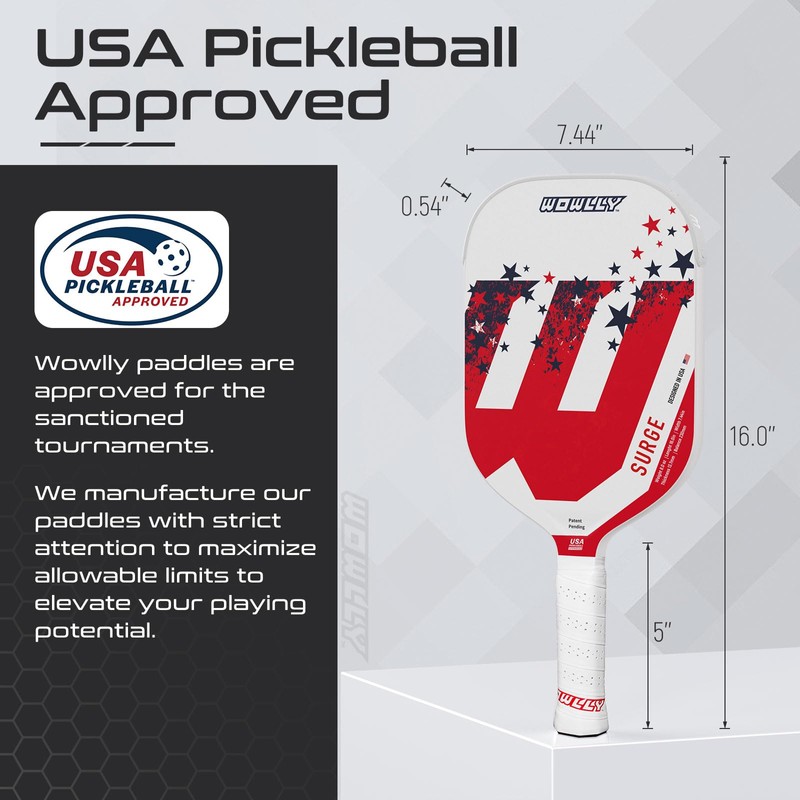 Wowlly Pickup Racket 12K Carbon Fiber Pickup Racket Polypropylene SX3