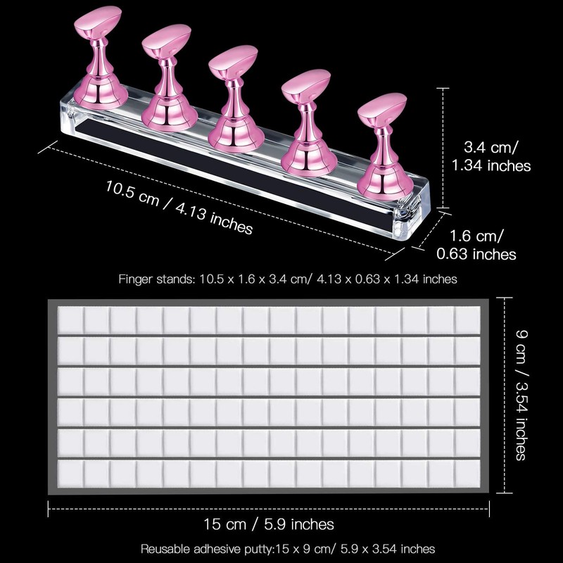 Blulu 2 Set Nail Stand for Painting Press Nail Holder