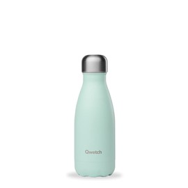 Qwetch - Originals Stainless Steel Insulated Flask 260 ml Pastel Green - Thermos Flask 24 Hours Cold & 12 Hours Hot - Leak-Proof, BPA-Free, Reusable - Perfect for Sports, Travel, Office & Hiking