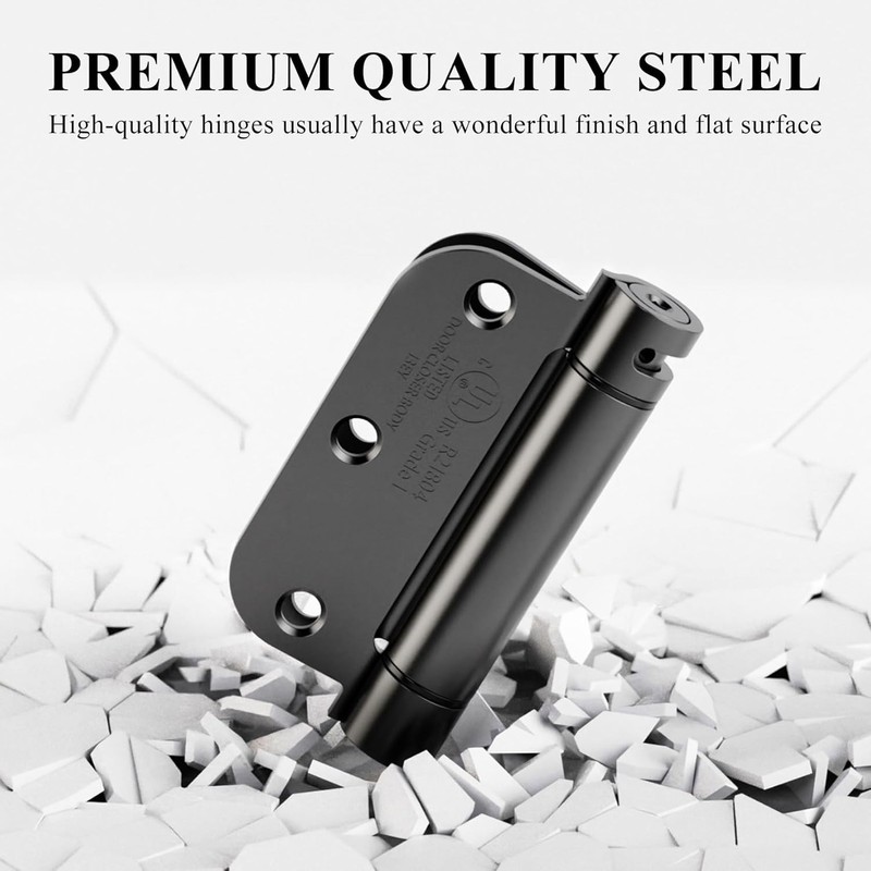 Sophia 4 Pack Self-Closing Door Hinge 3.5 Inch Rounded 5/8